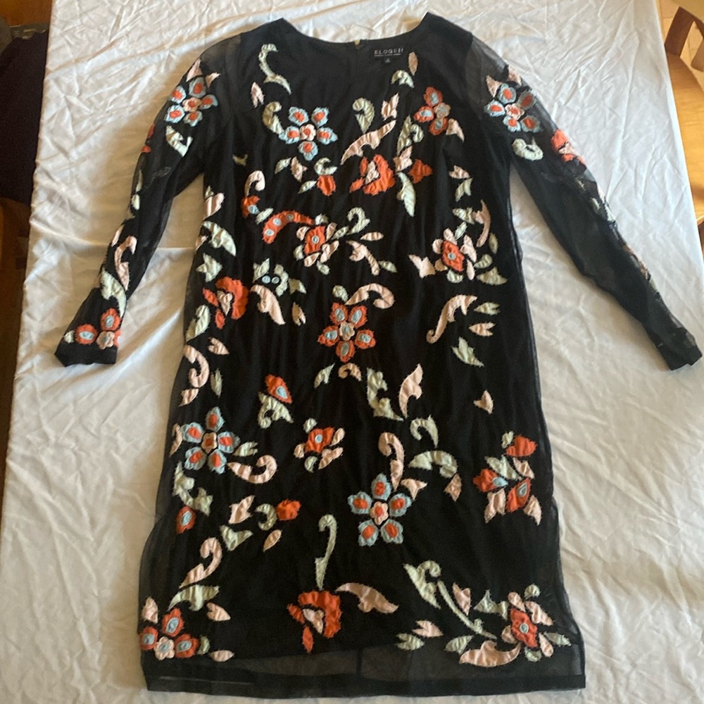 Beautiful Eloquii beaded black dress